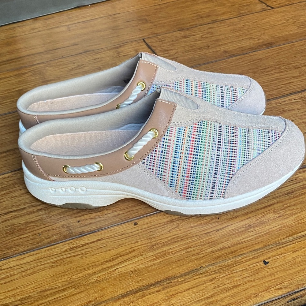 Easy Spirit Blush Slip-On Mule with Multicolor Knit